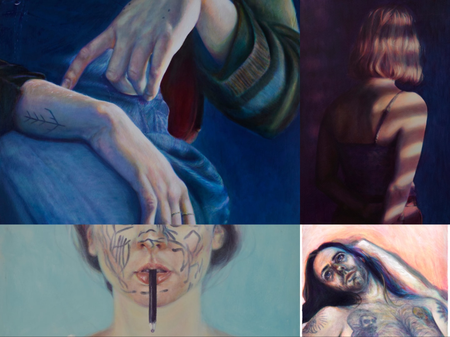 Four paintings by Belinda Wiltshire.